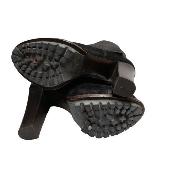 Belstaff Womens Pebbled Leather Suede Black Boots Size 36 / US 6‎ Pre-Owned - Picture 7 of 15